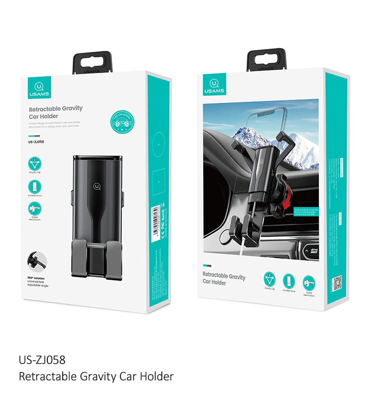 support smartphone voiture usams packaging
